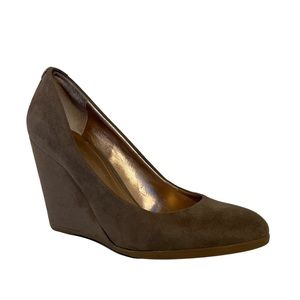 BCBGeneration • TEAVEN | Taupe Faux Suede Wedges - 71/2